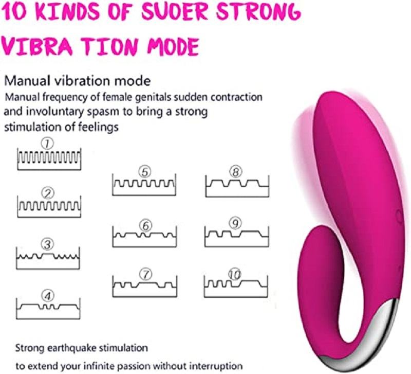 Máy rung gắn vào quần lót Vibrators hình chữ U có điều khiển từ xa